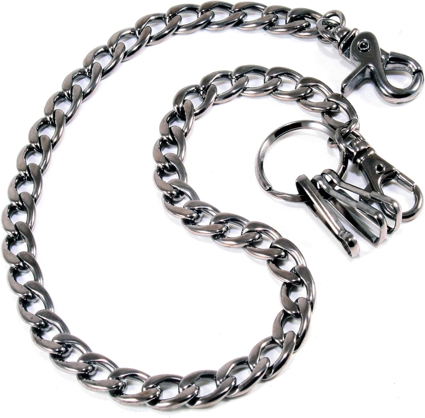 Double K Simple Strong Basic Biker Key Jean Wallet Chain (30") Black CS108BLK