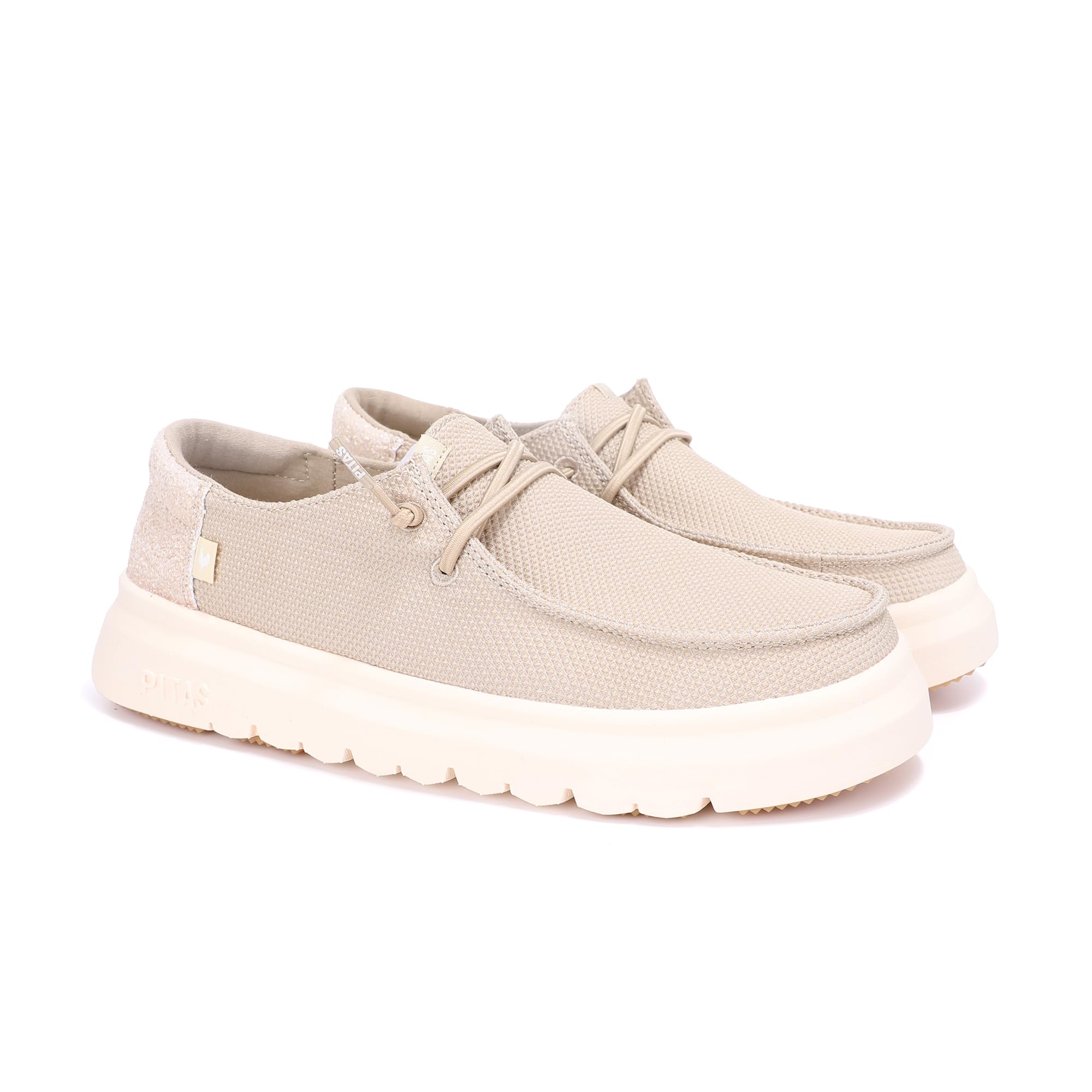 PITAS | Menton | Mocasines de Mujer | Náuticos Casual | Zapatillas de Tela | Zapatos sin Cordones | Deportivas Casuales | Calzado de Walkinpitas