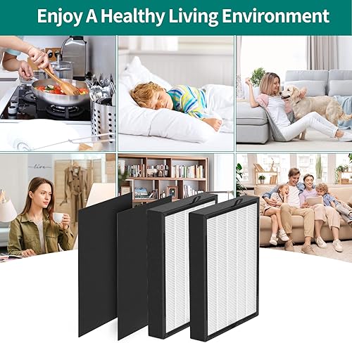 Miniatura 6 de GoKBNY Paquete de 2 filtros de repuesto 45i y Flex True HEPA compatibles con A len BreatheSmart Flex y purificador 45i, 2 filtros H13 True HEPA 2 en