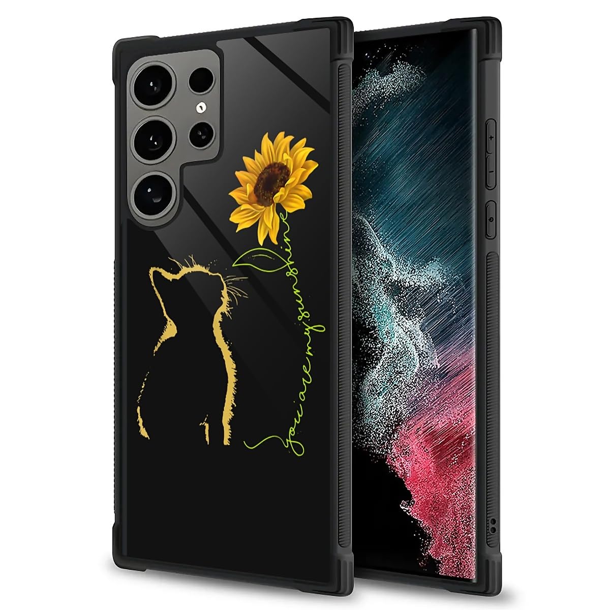 CARLOCA Handyhülle Für Google Pixel 8A - Süße Katze & Sonnenblumen Design, Stoßfest & Kratzfest