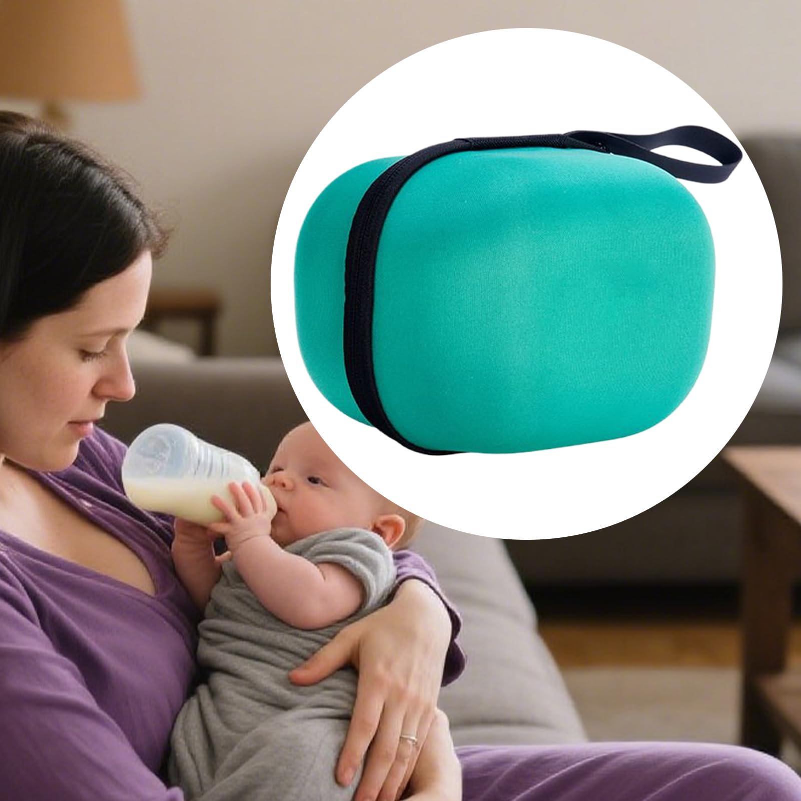 Sac de tire-lait portable | Étui de rangement pour pompage, sac de tire-lait portable avec compartiments pour soins infirmiers, travail, hôpital, extérieur, avion, voyage, Vert, Reportez-vous à la