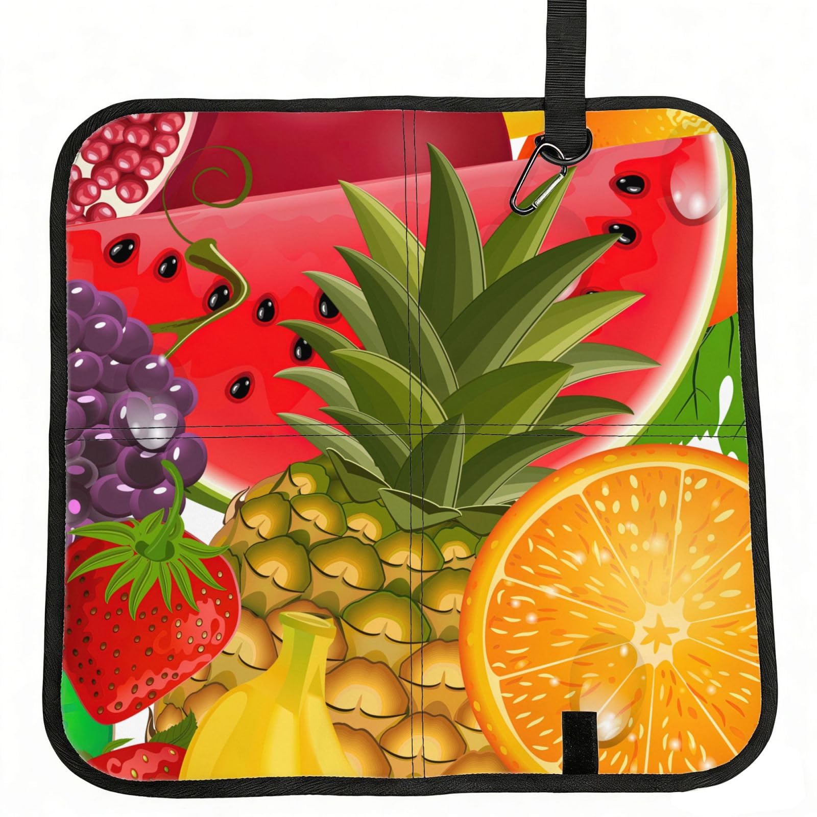 YGLHBDPBF Fresh Fruits Pineapple Print Camping seat cushion,Foldable Sitting Pads,Save Backpack Space for Hiking
