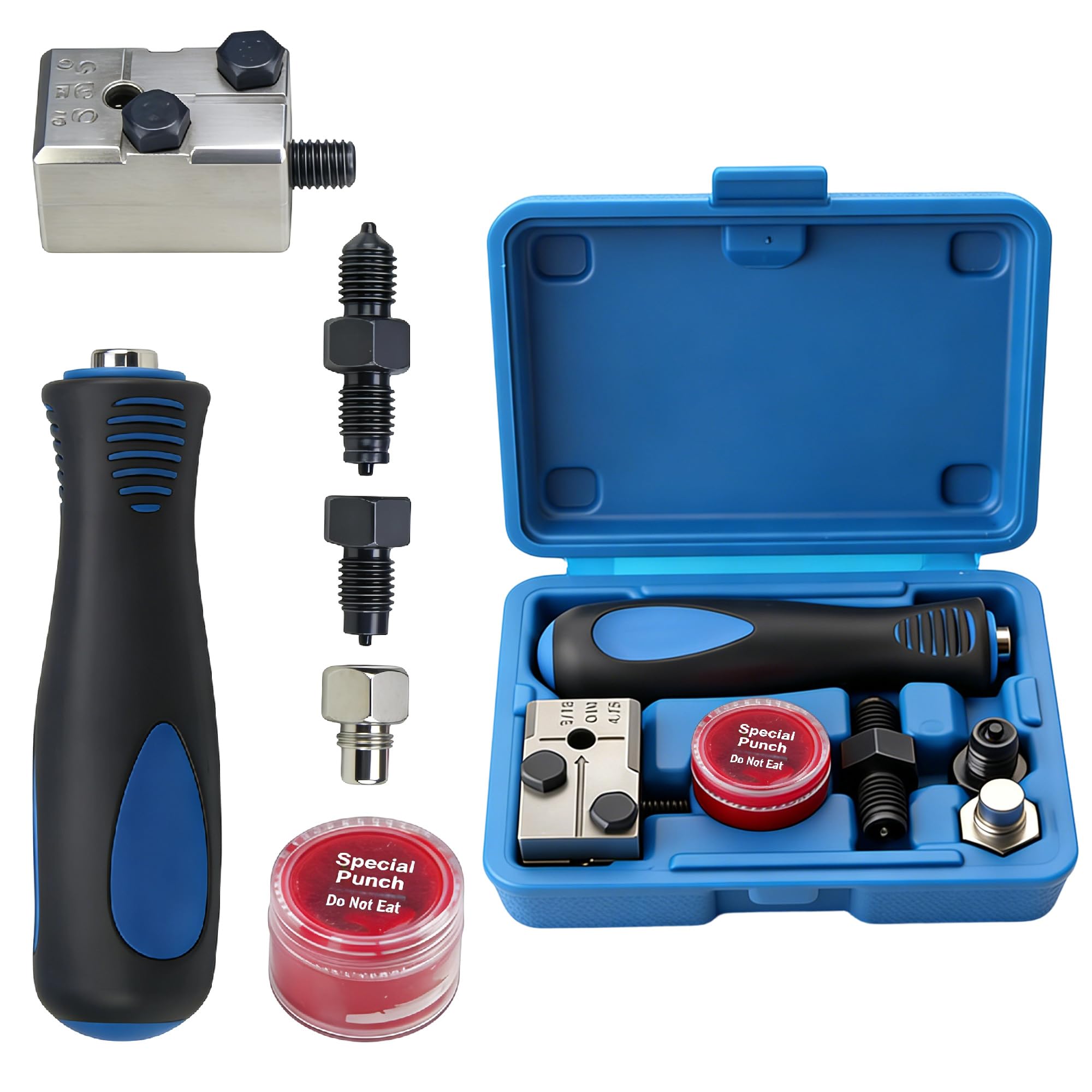 Outils d'évasement de Tuyaux de Freins, Outil de dudgeonnage double pour conduites de frein 4,75 mm (3/16"), pour Tubes en Cuivre, Nickel et Acier Destinés aux Systèmes de Freinage Automobiles
