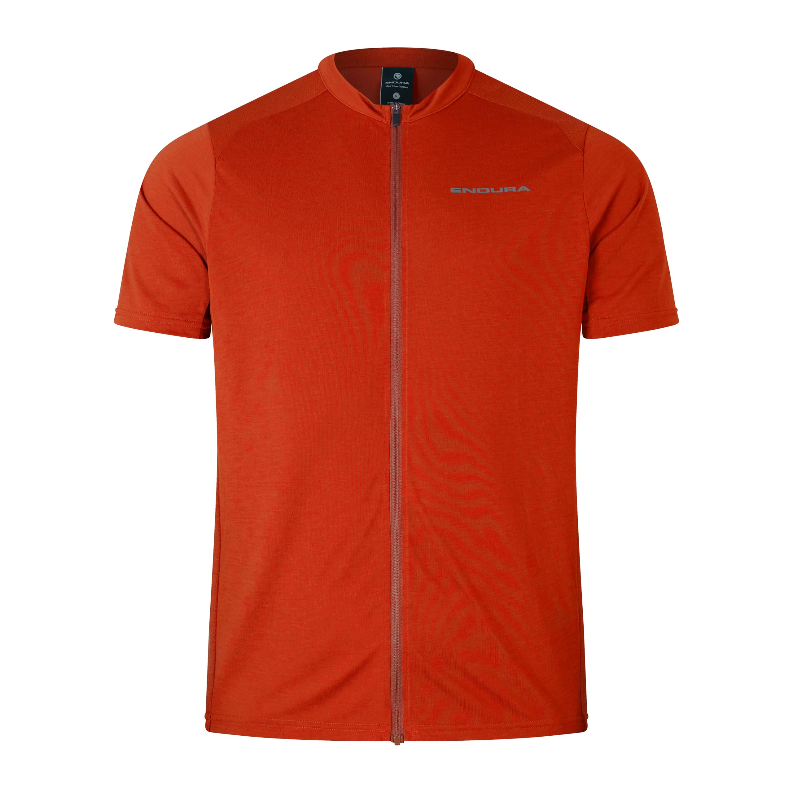 ENDURA Men's Loop Zipped Short Sleeve Jersey, Flame Red, S