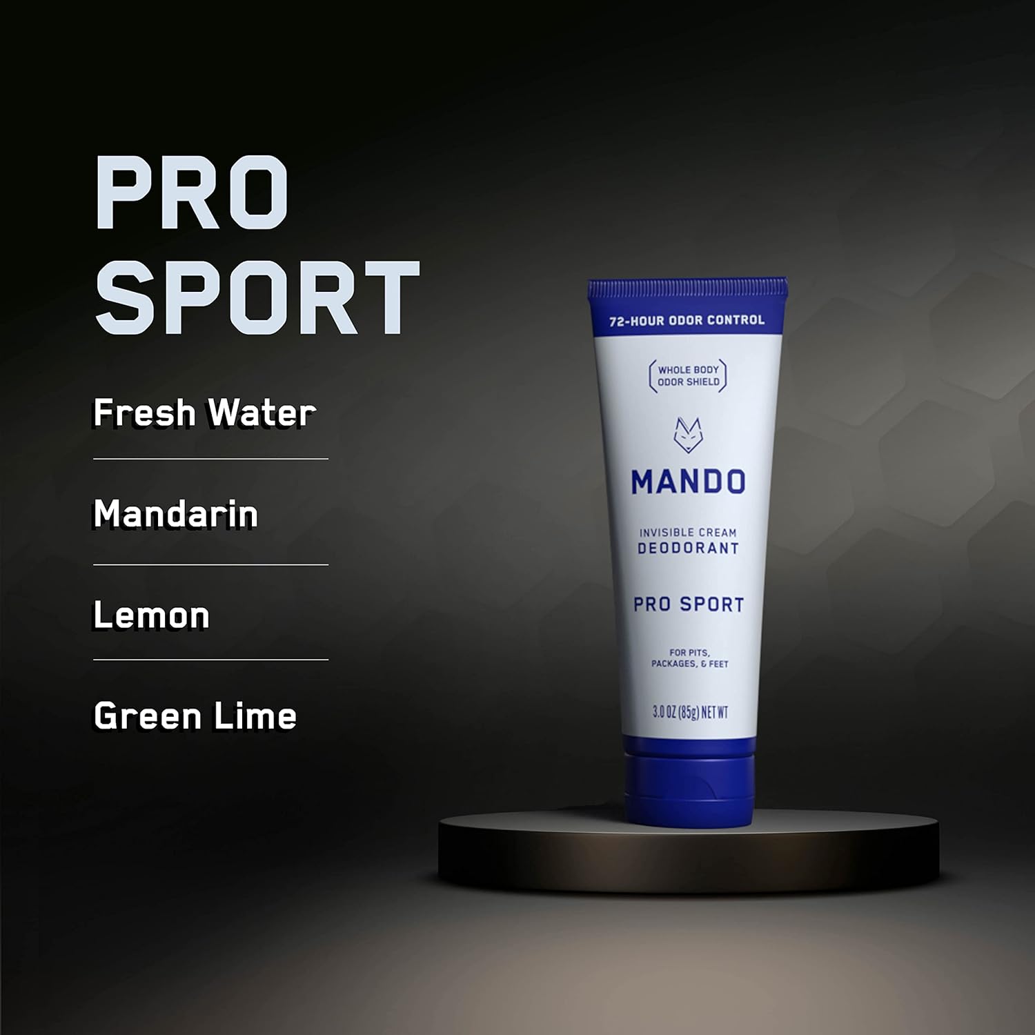 Mando Whole Body Deodorant For Men - Invisible Cream - 72 Hour Odor Control - Aluminum Free, Baking Soda Free, Skin Safe - 3 Ounce Tube (Pro Sport) - Image 3