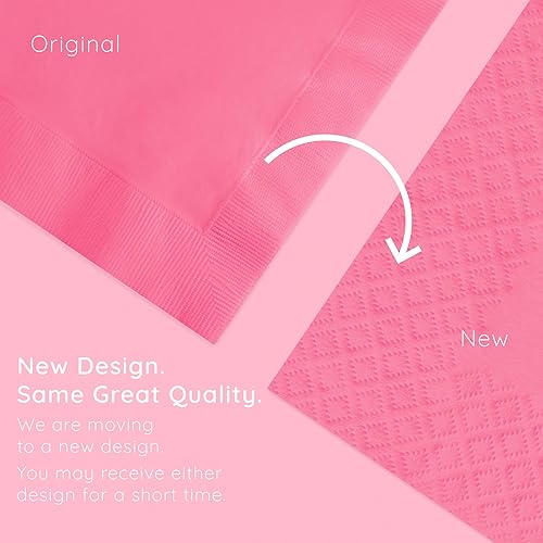 Miniatura 5 de Creative Converting Touch of Color - Servilletas de papel de 3 capas, 50 unidades para bebidas, color azul Bermudas, Servilleta para bebidas, Rosa