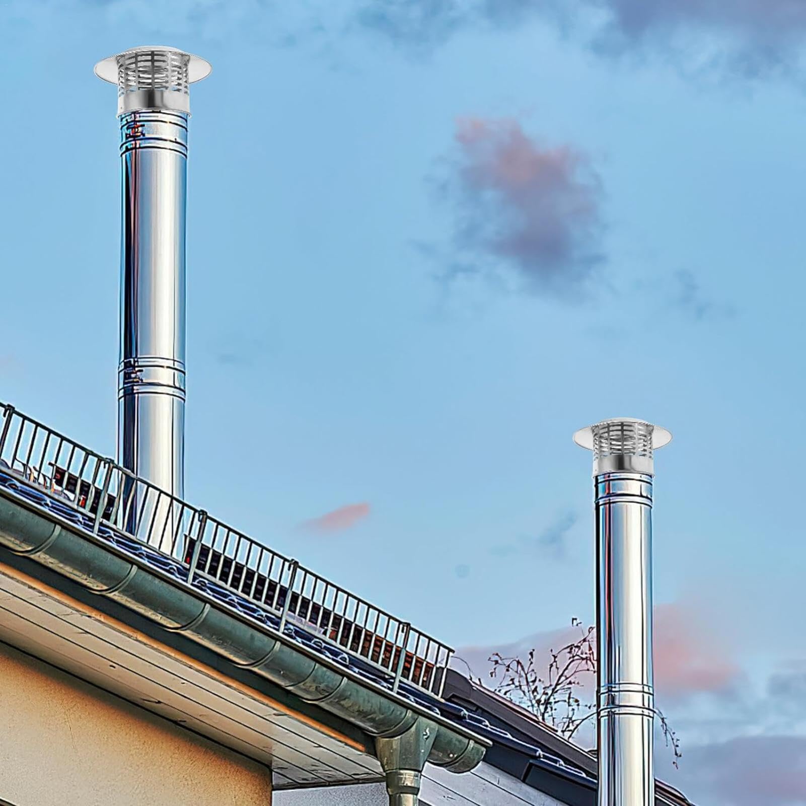Comignoli - Cappucci Antipioggia Tetto Rotondo, Mobili Da Soffitto Per Una Migliore Ventilazione | Parti Di Ricambio Del Coperchio Del Condotto Di Scarico 'aria Del Coperchio Dello Sfiato HVAC In