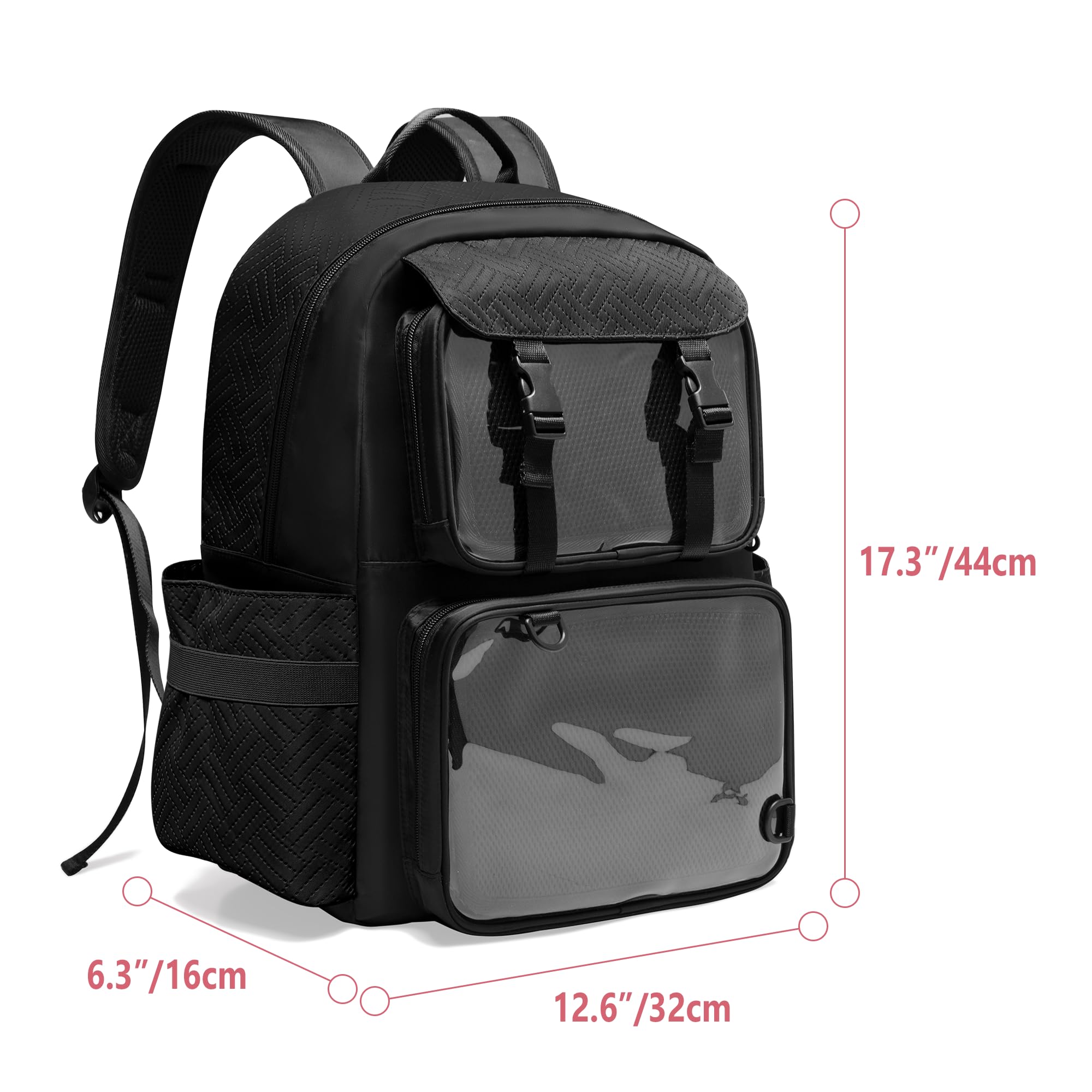 Ita Bag Pin Display Zaino con Inserti per Spille, Kawaii Ita Zaino per Anime Cosplay (Borsa Vuota)