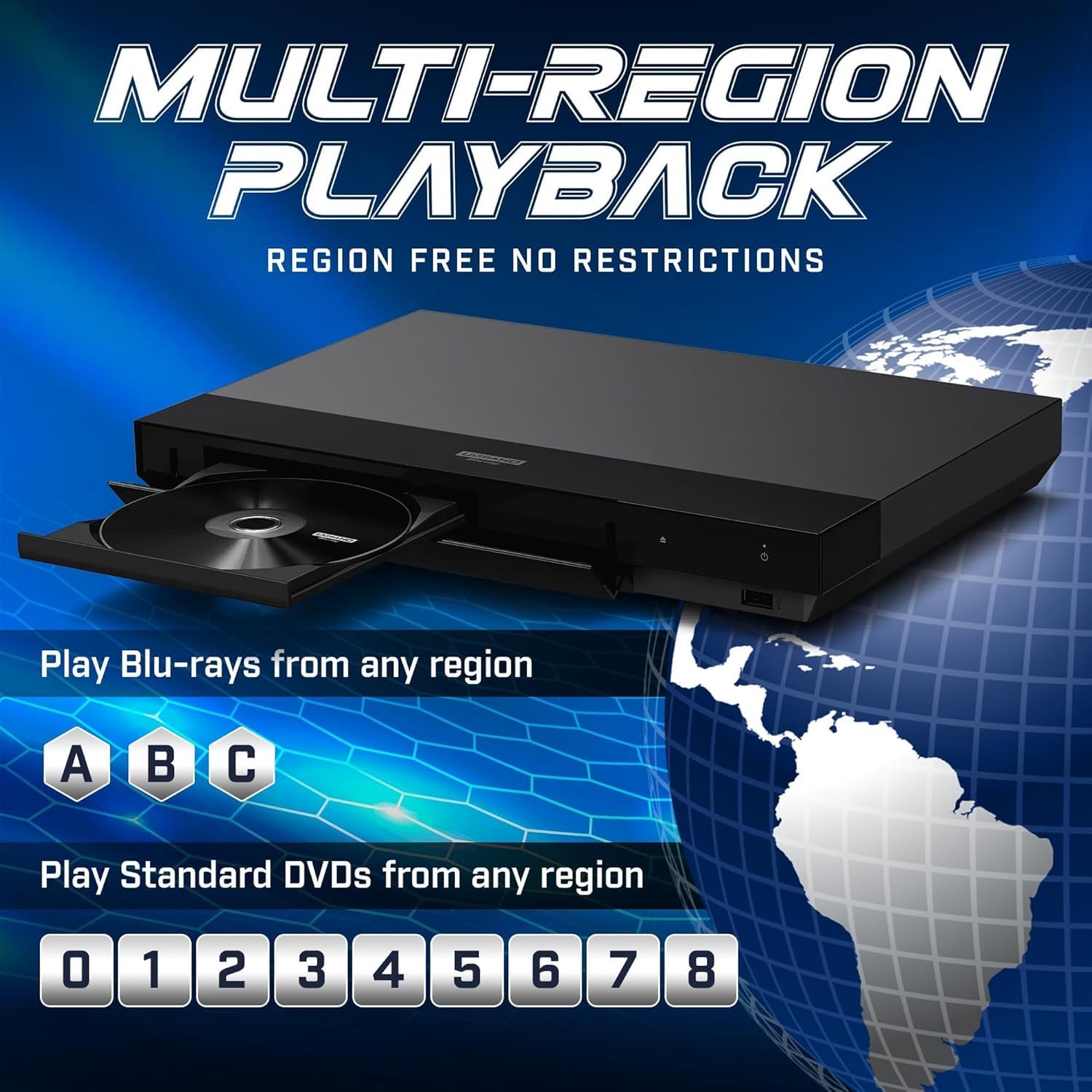 Region Free 4k UHD Blu-ray Player Compatible with Sony UBP-X700