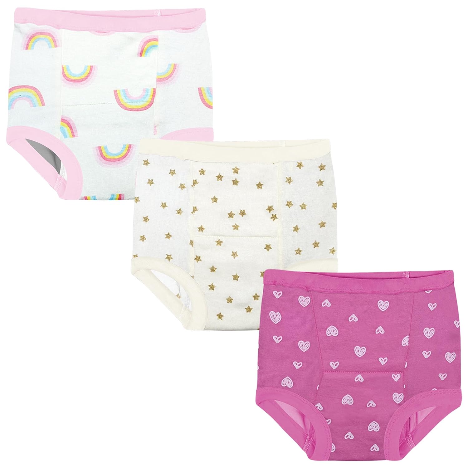 Cotton Padded Underwear for Babies Reusable Washable Pull Up & Diaper Free Potty Training Pants for Toddlers Kids Infants Cotton Padded Underwear for Babies Reusable Washable Pull Up & Diaper Free Potty Training Pants for Toddlers Kids Infants