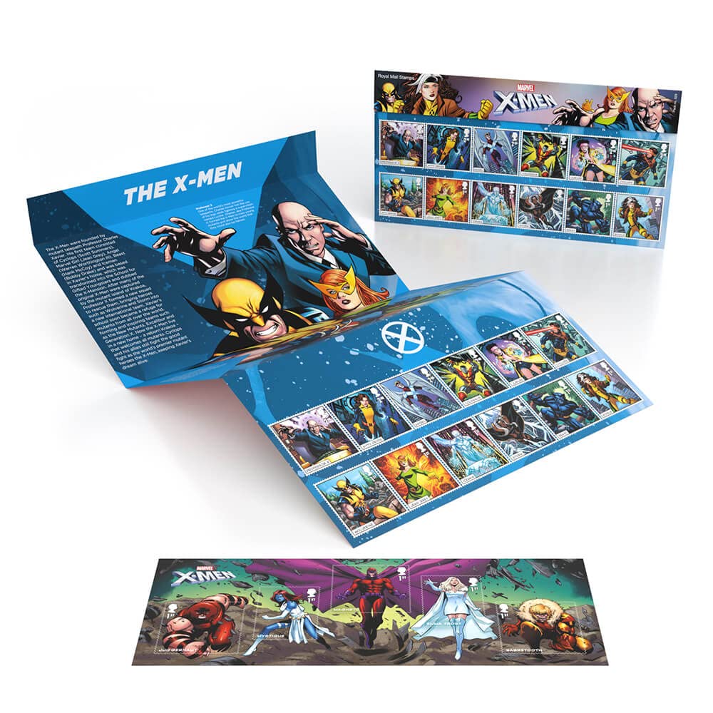 Official Marvel X-Men Affixed Presentation Pack by Royal Mail. X