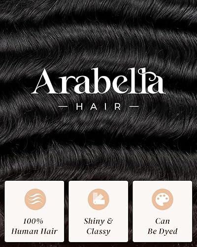 Miniatura 10 de Arabella Pelucas de cabello humano sin pegamento de 5 x 6, densidad del 210 %, sin pegamento, pelucas de cabello humano 12A precortadas con encaje