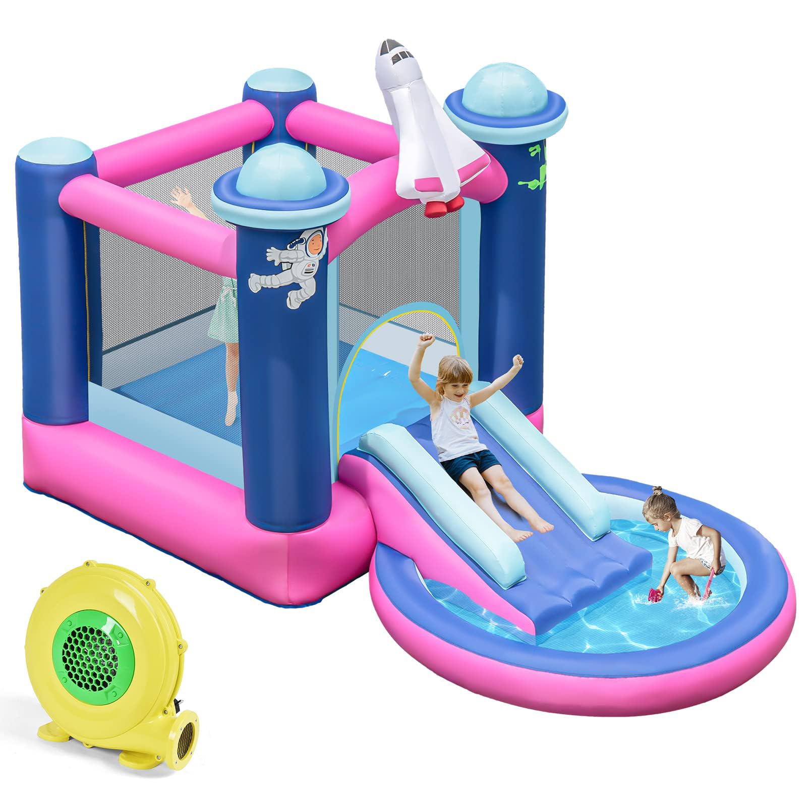 HappyHop Hüpfburg Mit Wasserrutsche Mit Anbau