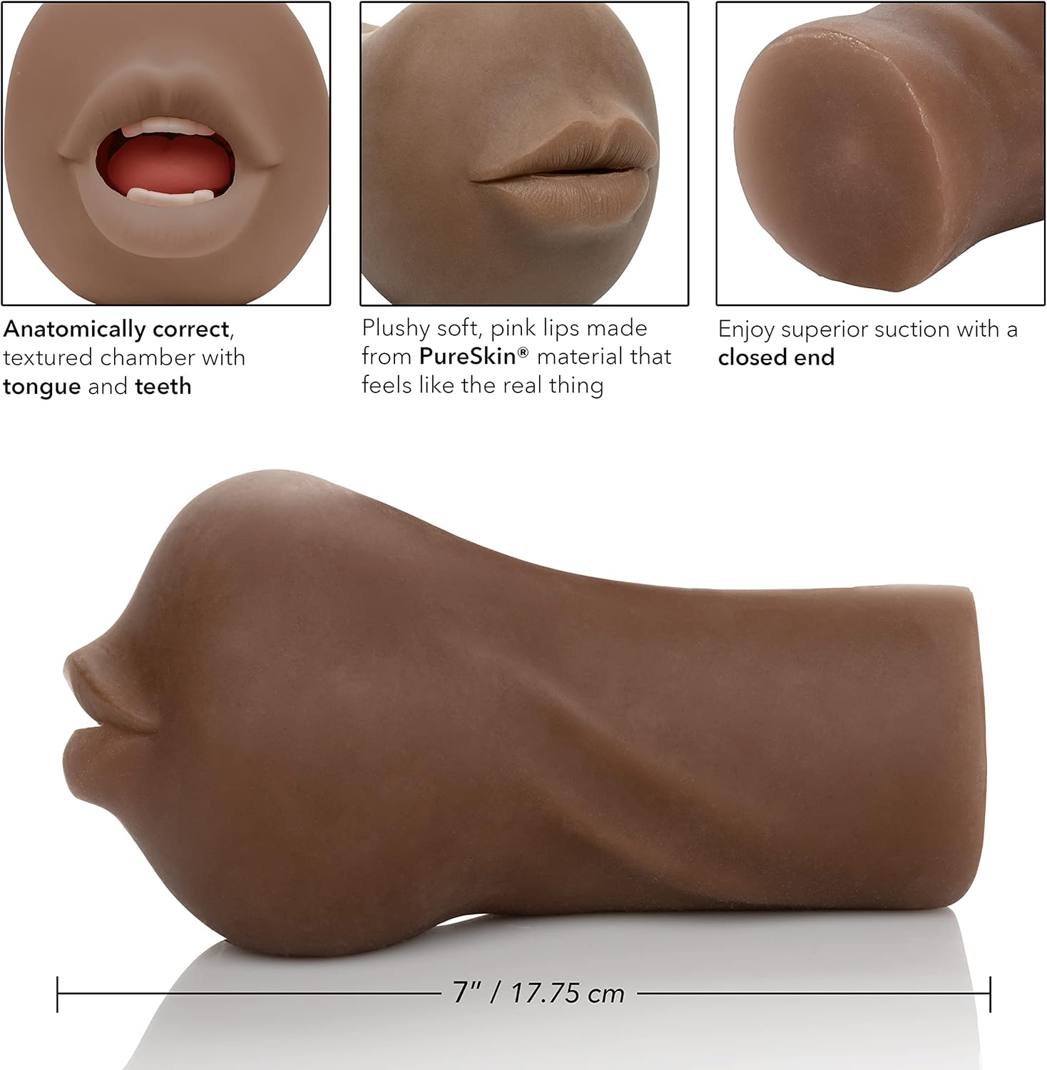 CalExotics SE-0912-30-3 Stroke It™ Mouth - Brown