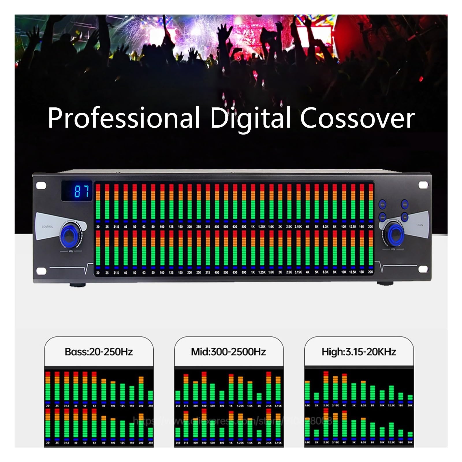 Égaliseur Numérique Professionnel À Double Canal, Système À 31 Bandes, Égaliseur Sonore, Audio Et Graphique, For Concert Sur Scène