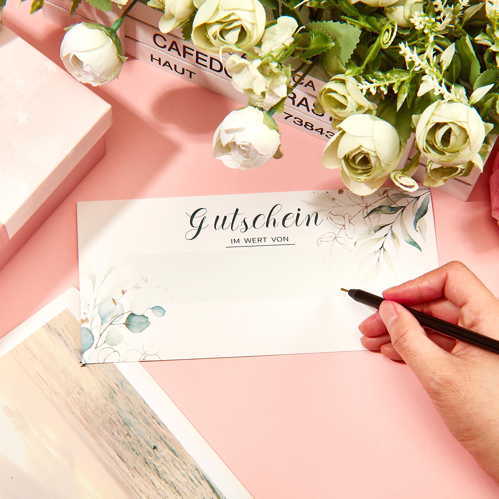 MAVANTO Blanko Gutscheine Zum Selber Ausfüllen - Hochwertige Universal Gutscheinkarten Für Unternehmen, Firmen & Gastronomie (50 Stück