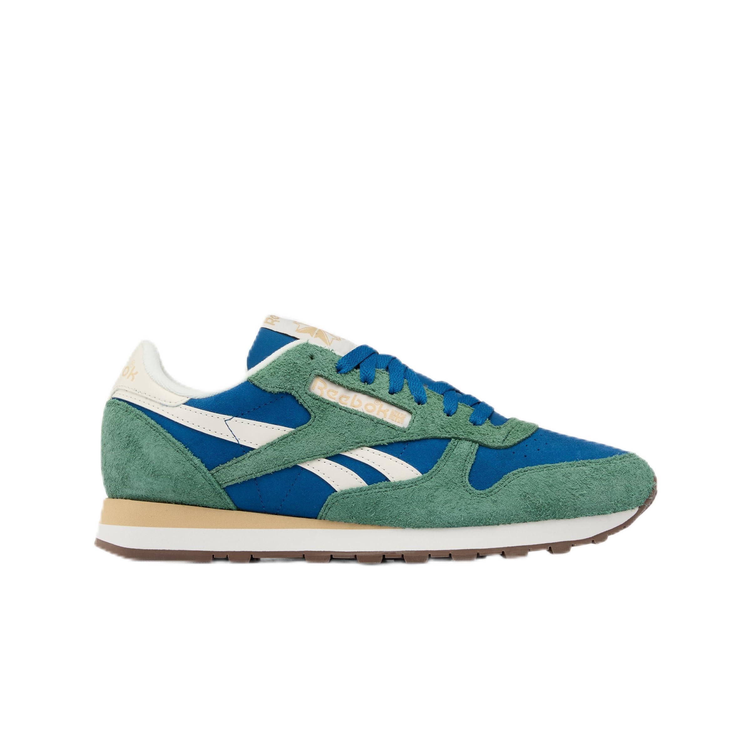 Reebok Unisex Classic Leather Trainers, Athletic Blue/Field Green/Chalk, 45.5 EU