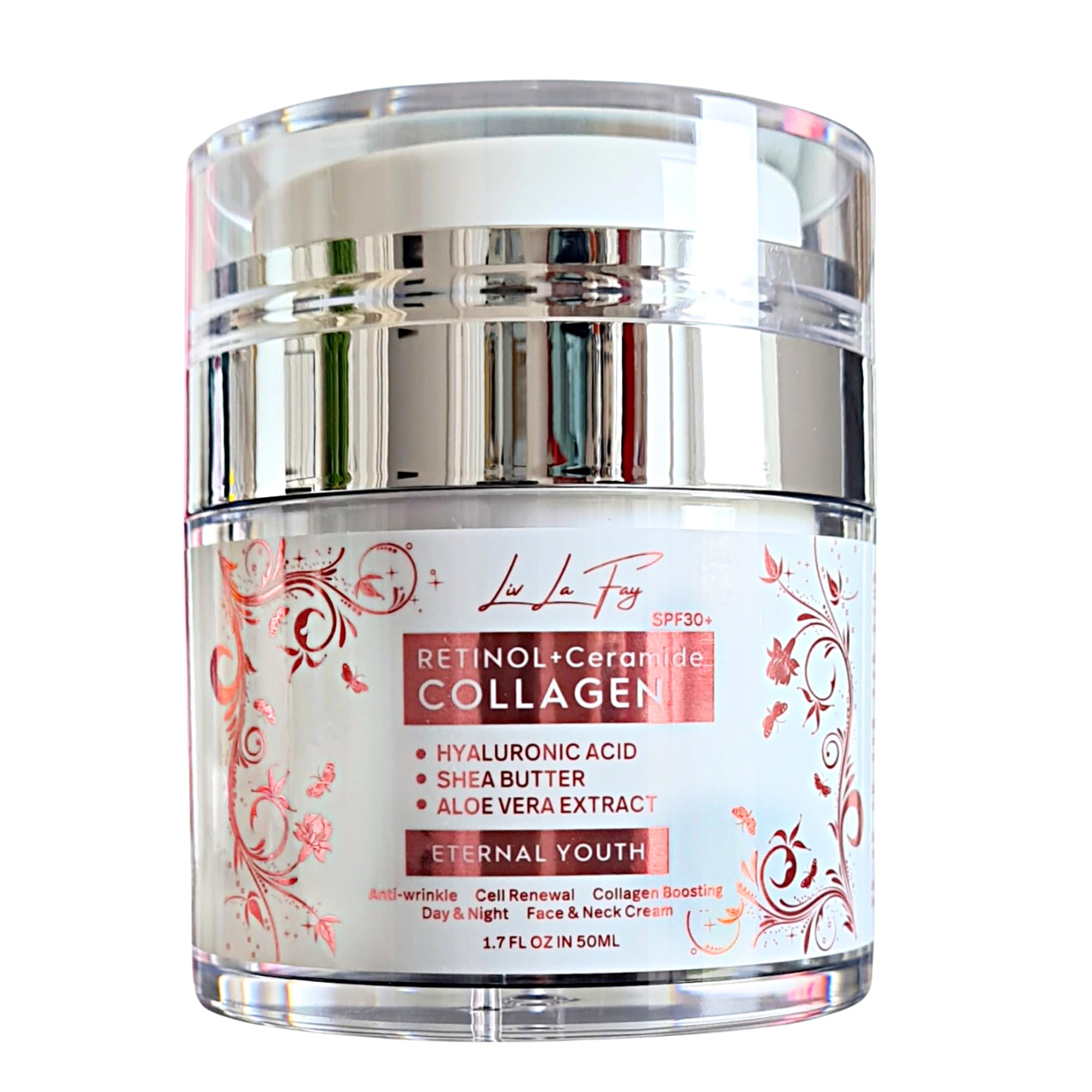 Liv La Fay Retinol, 5 Peptides & Collagen Face Cream SPF 30, 50 ml (Pack of 1)