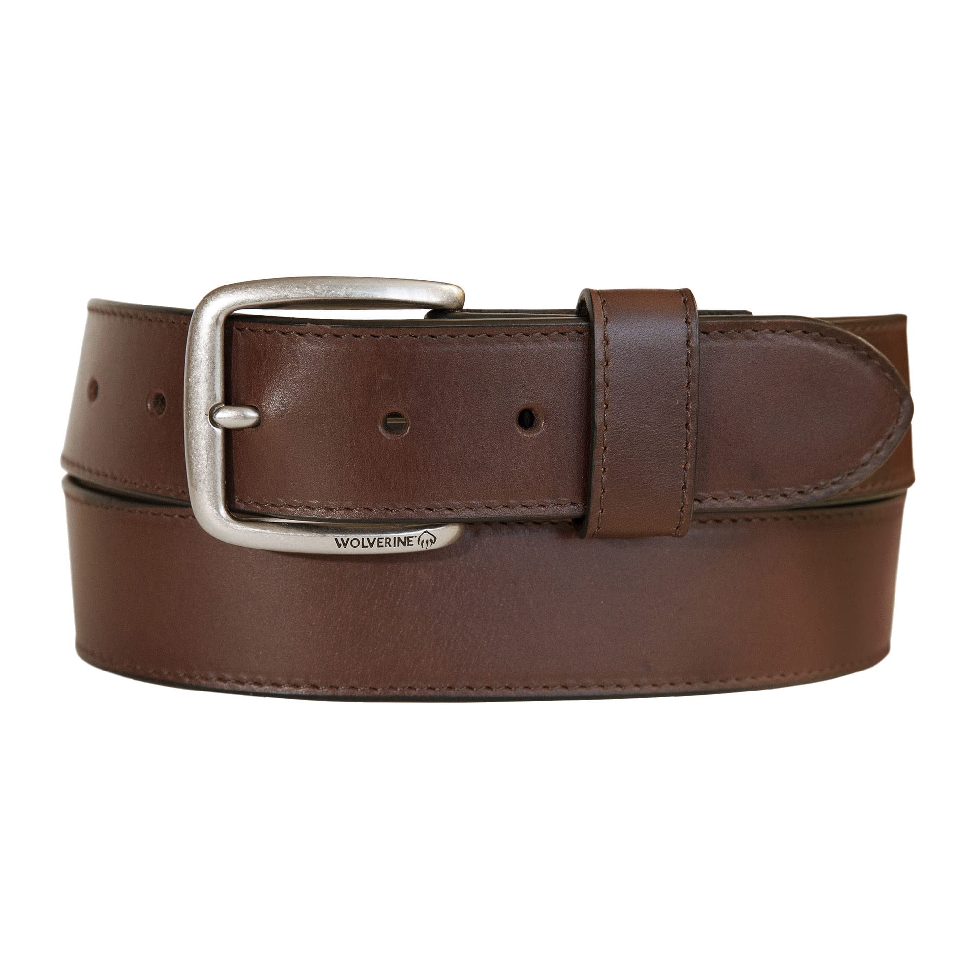 Wolverine Men's Full Grain Leather Work Belt | Workwear | Heavy Duty | Utility | Rugged | Durable | Metal Buckle