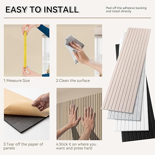 Miniatura 3 de Paneles acústicos autoadhesivos, paquete de 10 paneles de pared grandes insonorizados, paneles de alta densidad a prueba de sonido, tratamiento