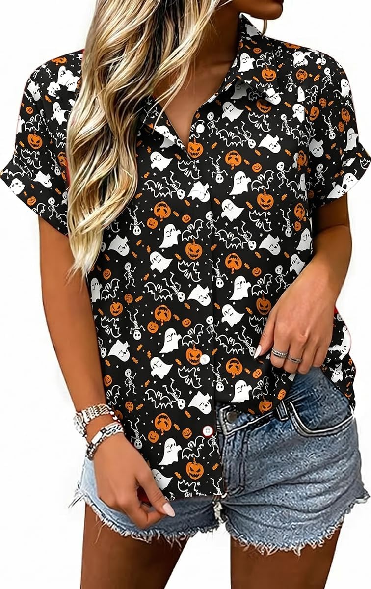 Women's 250th Years Anniversary Button Down Shirt Independence Day 1776-2026 Birthday American Flag Summer Patriotic Tops