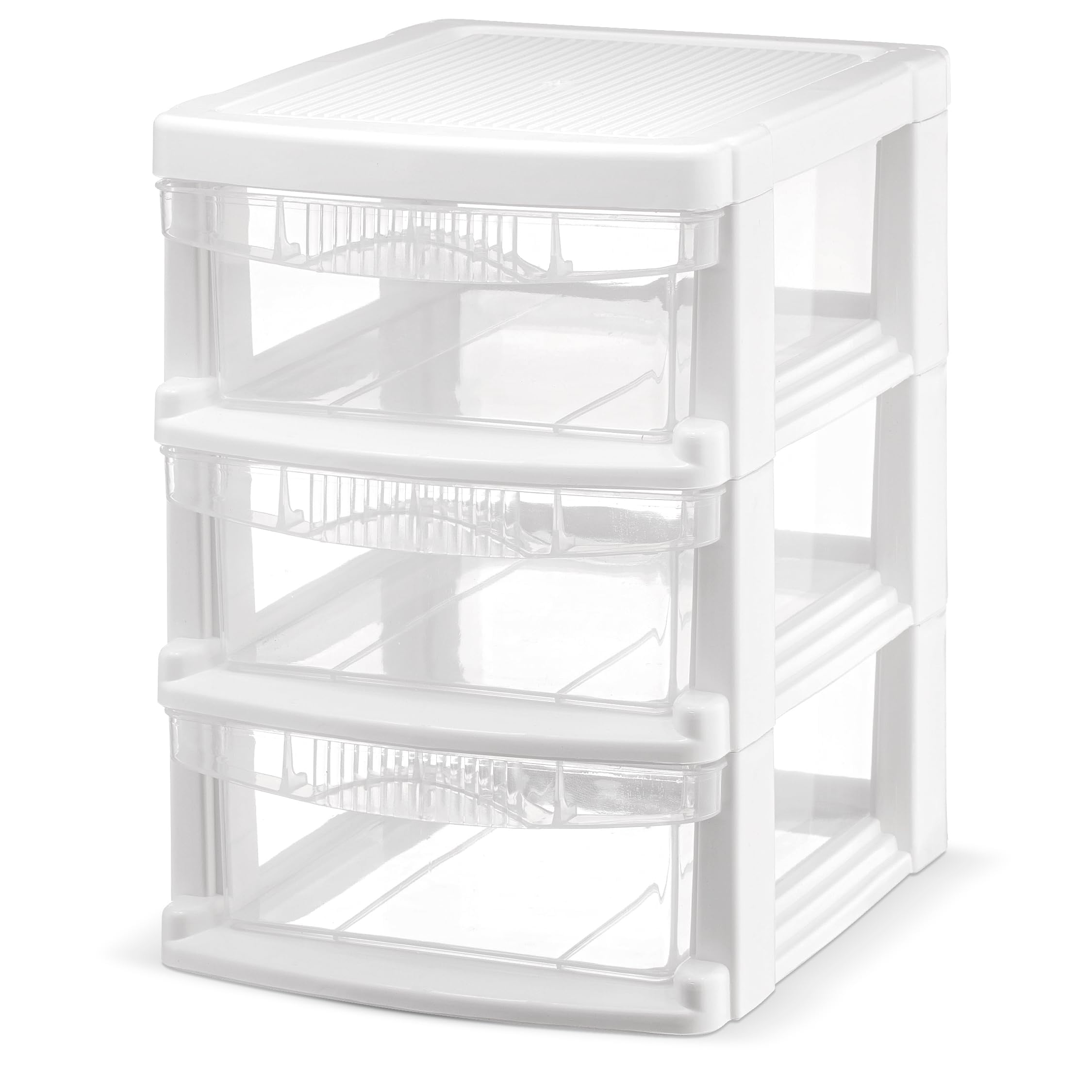 【新品未開封】PREDUCTS Drawer Mini (White) Amazon.com: Tribello 3 Drawer Plastic Storage, Mini Drawer Unit