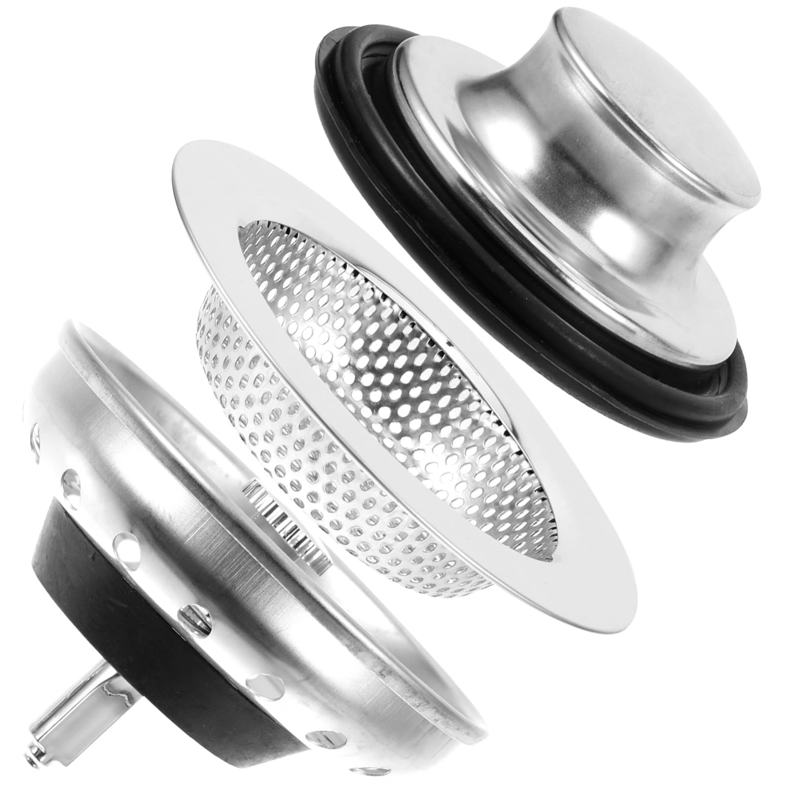 NUOBESTY 5 Juegos Enchufe De Sello De Agua para Lavavajillas Sumideros Filtrar Colador Drenar Accesorios Fregadero Escurreplatos Plata Acero Inoxidable