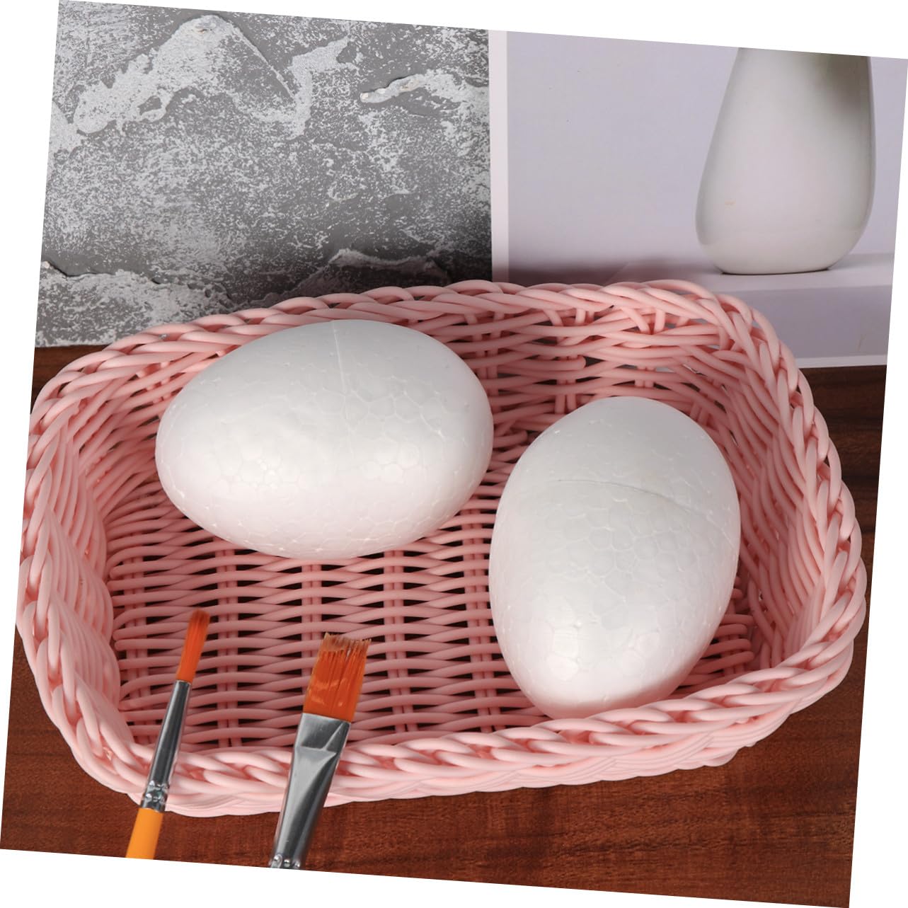 Angoily 150 Pezzi Uova Polistirolo Solide per Decorazioni Pasquali DIY Uova Pasquali Resistenti e per Progetti Creativi e Centrotavola