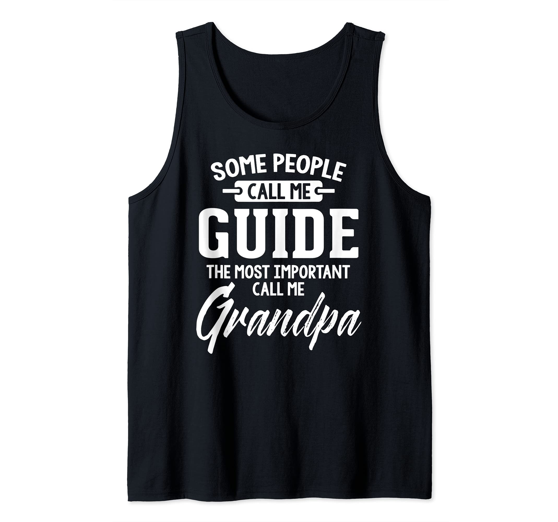 Fathers Day Design for a Guide Grandpa Tank Top, Black