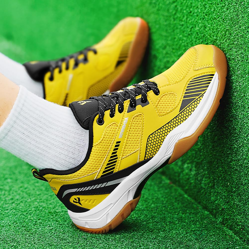 Zapatillas de Bádminton Transpirables para Hombre y Mujer, Malla Ligera, Entresuela MD Reactiva y Placa de Control Torsión