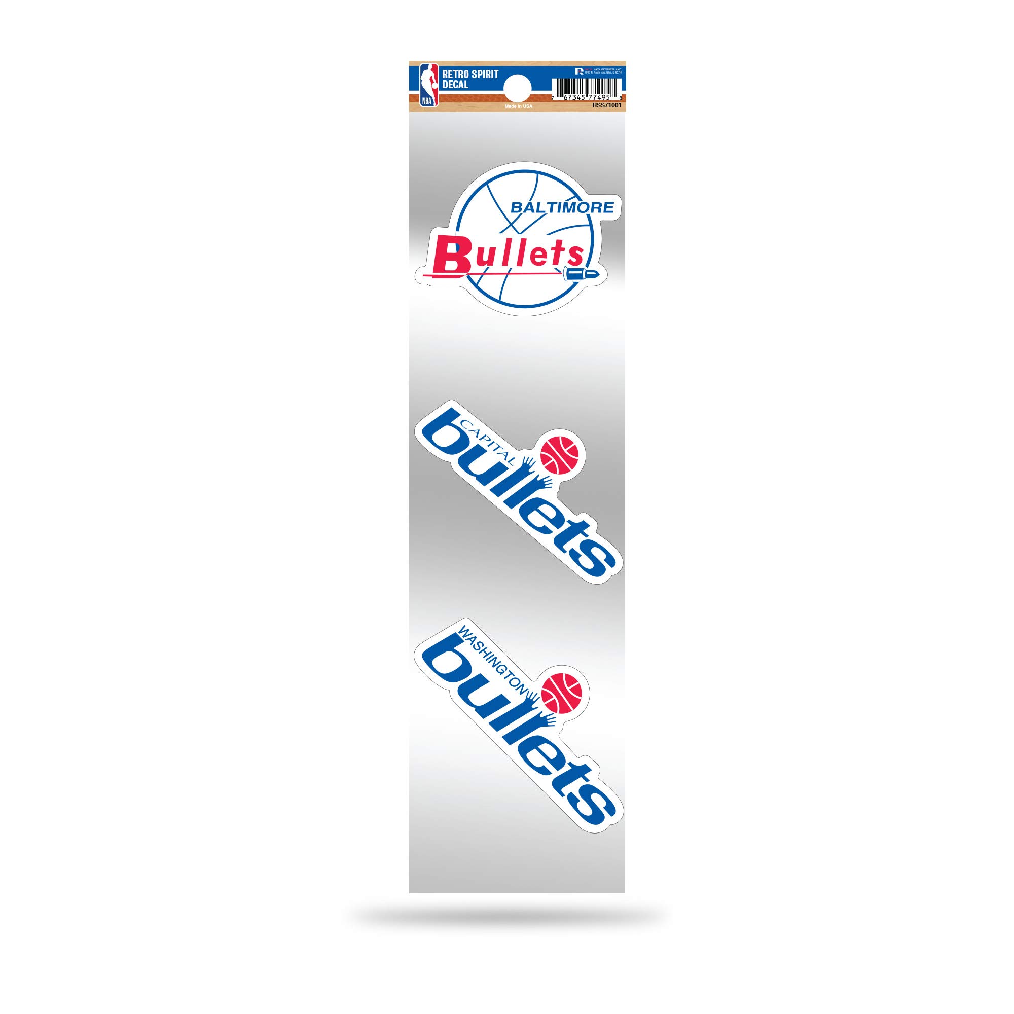 NBA Basketball 3-Piece Retro Spirit Decals Retro Decal Set