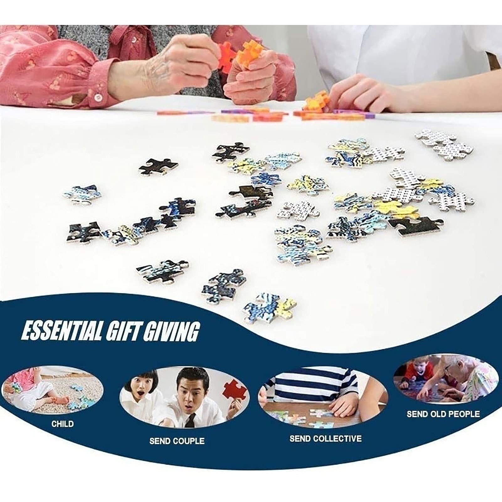 Erwachsene Kinder Jigsaw Spielzeug 1000 Stück Versammlung Puzzlespiele Kinder Weihnachten Halloween Pädagogische Geschenk Landschaft Puzzlespiele Kinder und Kinder Spiele Pädagogisches Haus Dekoration