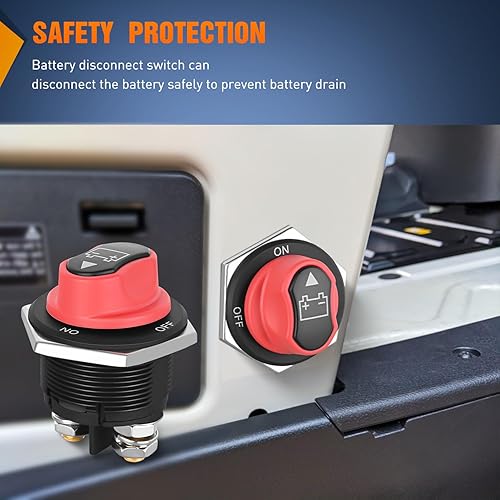 Vista 21 de Nilight - Interruptor de batería 90015A 12-48V resistente al agua, interruptor maestro de corte de energía de batería, aislador de desconexión