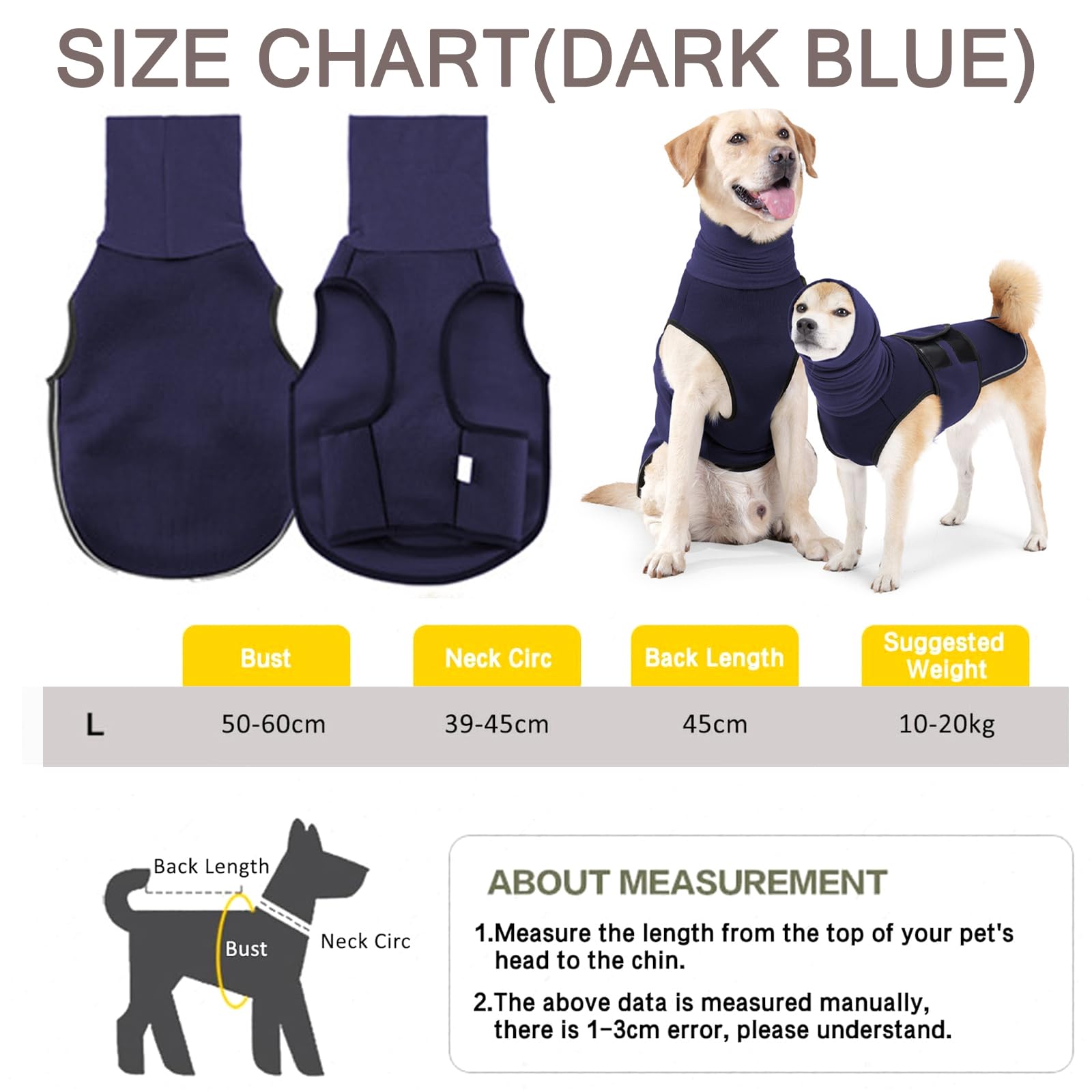 DAVBNM Dog Anxiety Jacket, Calming Dog Anxiety Jacket, Reflective Strips Calming Coat for Noise and Stress Relief - Image 2
