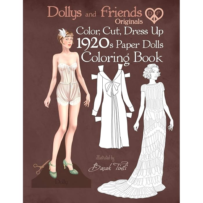 Buy Dollys and Friends Originals Color, Cut, Dress Up 1920s Paper Dolls