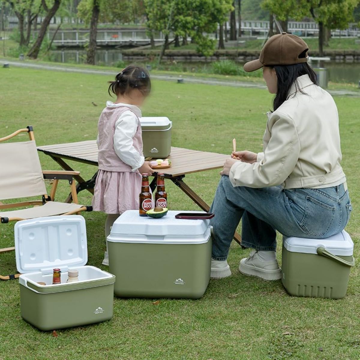 Amazon | 真空断熱 クーラーボックス クーラーボックス 小型 クーラーボックス 釣り レジャークーラー アウトドア キャンプ  デリバリーボックス 4つのサイズから選べ、無料アイスパック+冷却剤 (16L) | Hummosk | 保冷剤