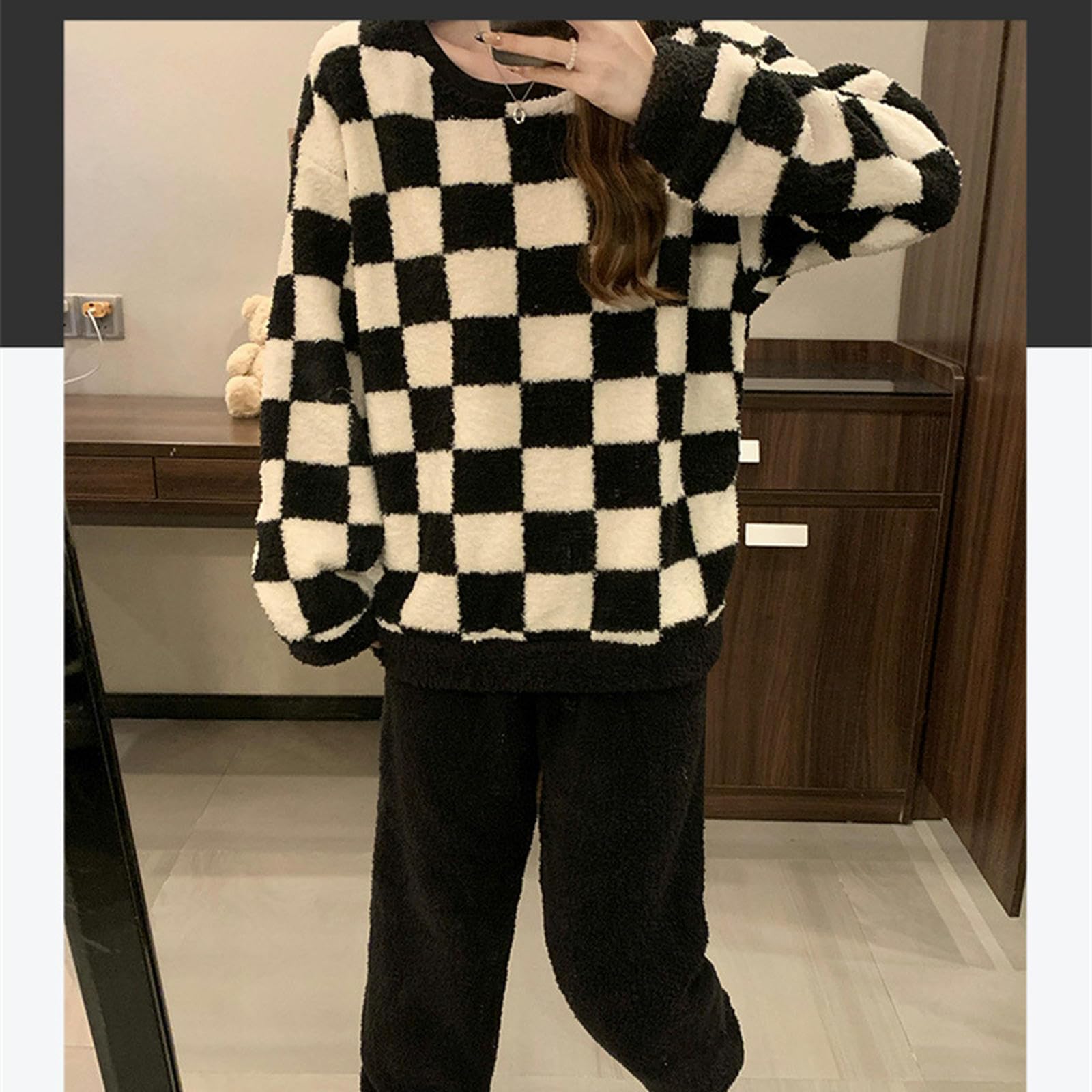 Pigiama Donna Invernale Pigiama Inverno Inverno Le Donne in Inverno Flanella Invernale E Inverno Abiti da Casa-rosa-2xl (140-160 Catties)