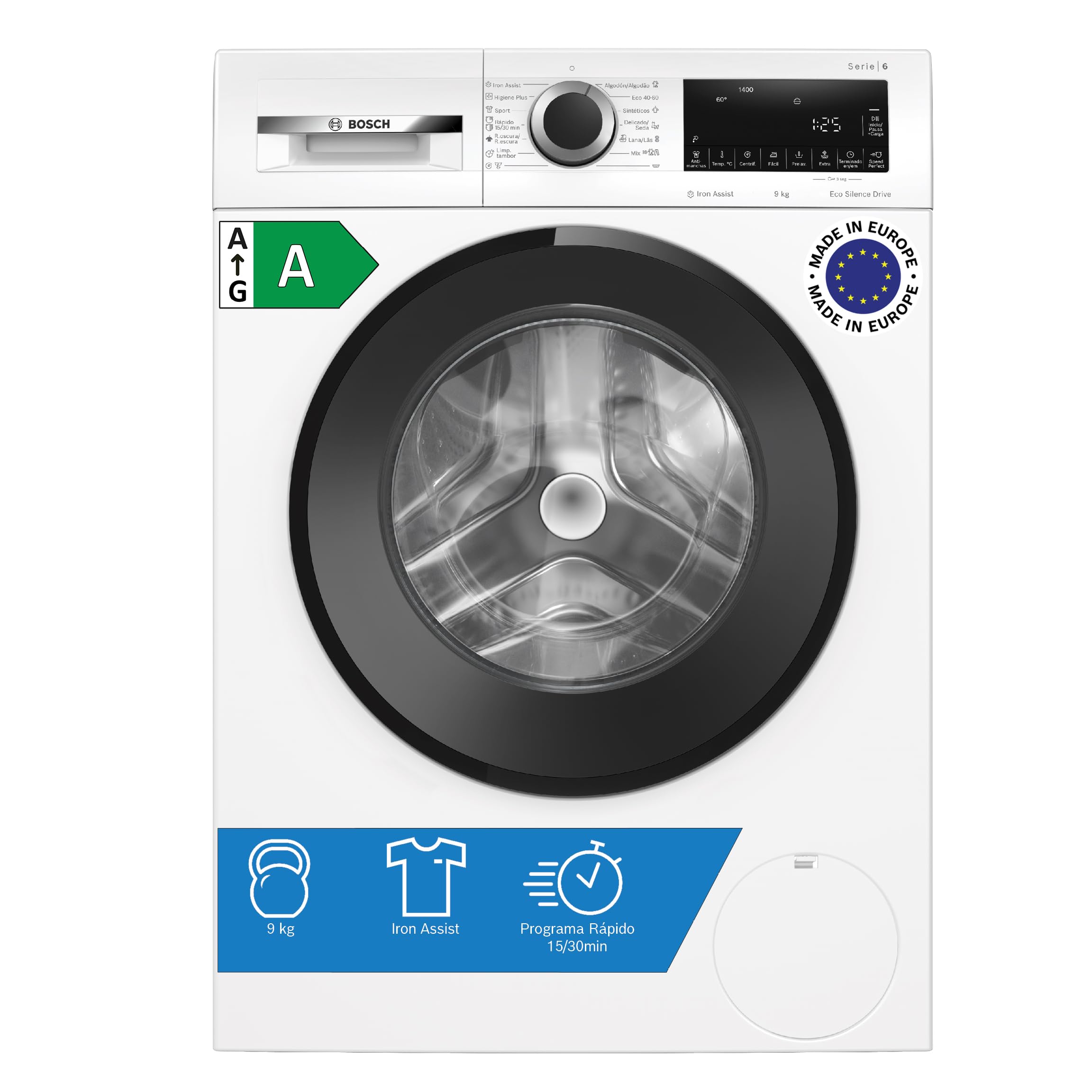 Bosch WGG244Z0ES Washing Machine Series 6 9 kg Silent White