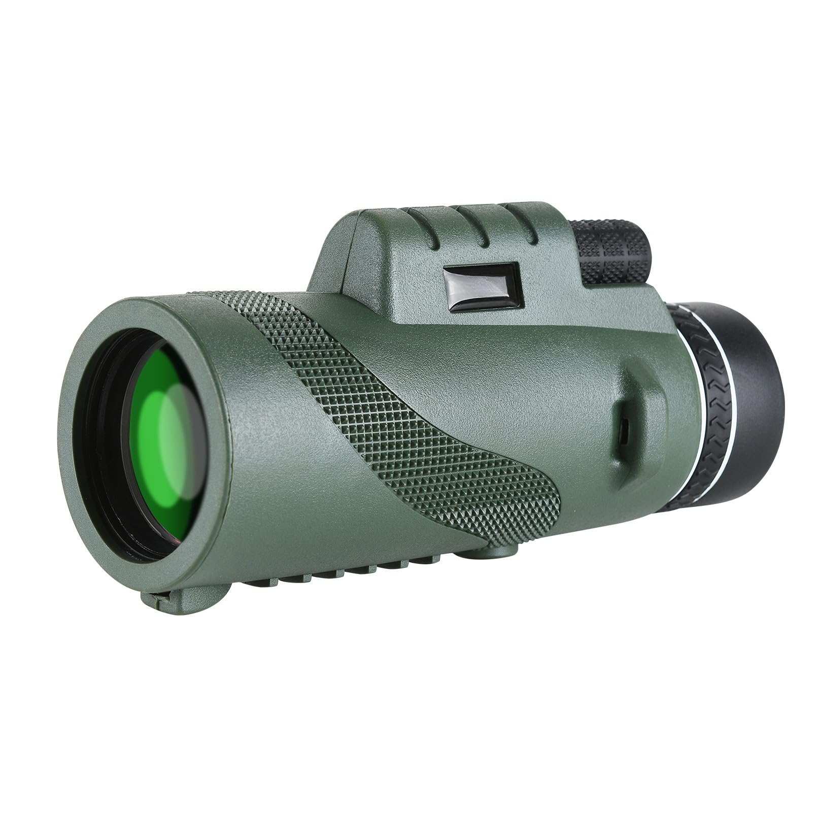 10x50 High Powered Monocular Telescope, Compact Non-Slip Portable Monocular for Bird Watching, Camping, Hiking, Travel, Concerts and Outdoor Viewing（Green） - 2