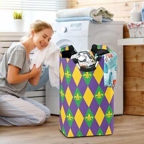 Miniatura 6 de foldable storage cubes baskets Cute Mardi Gras Carnival Fleur De Lis Purple Gold foldable Decorations tub For toy sheet bolsas para lavanderia