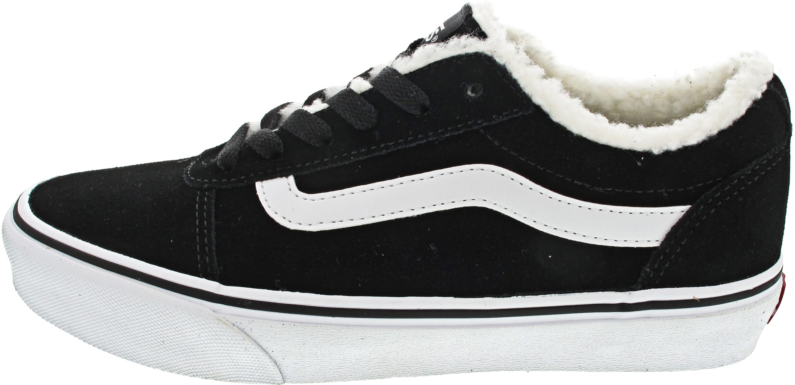 Vans Damen Ward Sneaker, Suede Sherpa Black/White, 38 EU