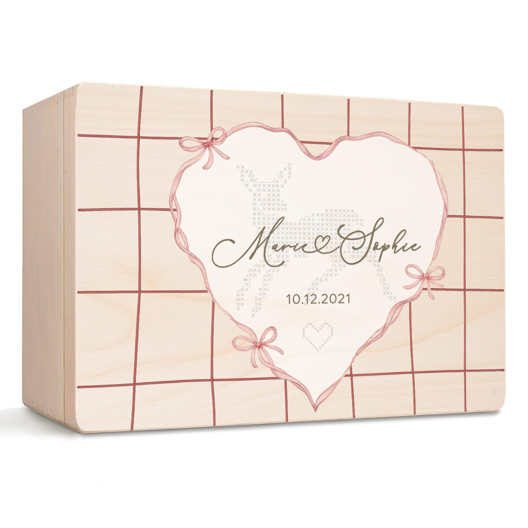 Little Deco Personalisierte Erinnerungskiste, Liebesgeschenk, Erinnerungsbox Hochzeit, Geschenke für Paare, Hochzeitsgeschenk, Schatzkiste, Geschenk zum Valentinstag oder Jahrestag XHL1197-04