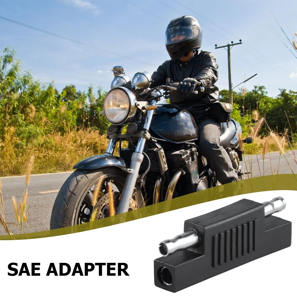 Kyuionty Confezione Da 6 Adattatori Per Inversione Di Polarità SAE – Connettori A Sconnessione Rapida In Rame E PVC – 30A, 1-36V – Per Pannelli Solari, Batterie E Moto - 6