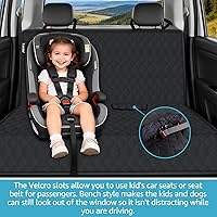 Vista 2 de Funda de asiento trasero para niños en el automóvil Protector de asiento de automóvil 100% impermeable para perros con cinturón de seguridad