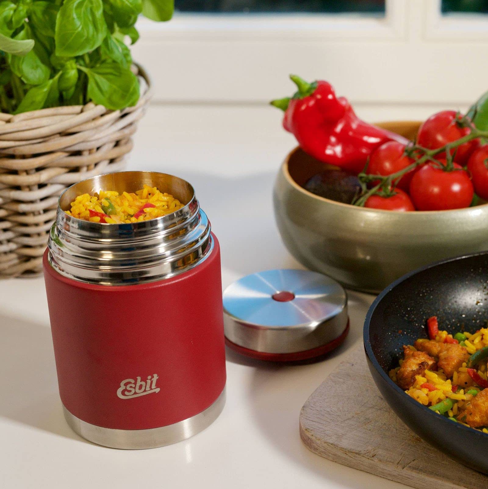 Esbit Sculptor Thermobehälter für Essen, mit personalisierter Gravur, Edelstahl, BPA-Frei, Schwarz, Silber &mehr, 500ml, 750ml & 1000ml, Speisegefäß für warme und kalte Speisen, für Suppen und Salate
