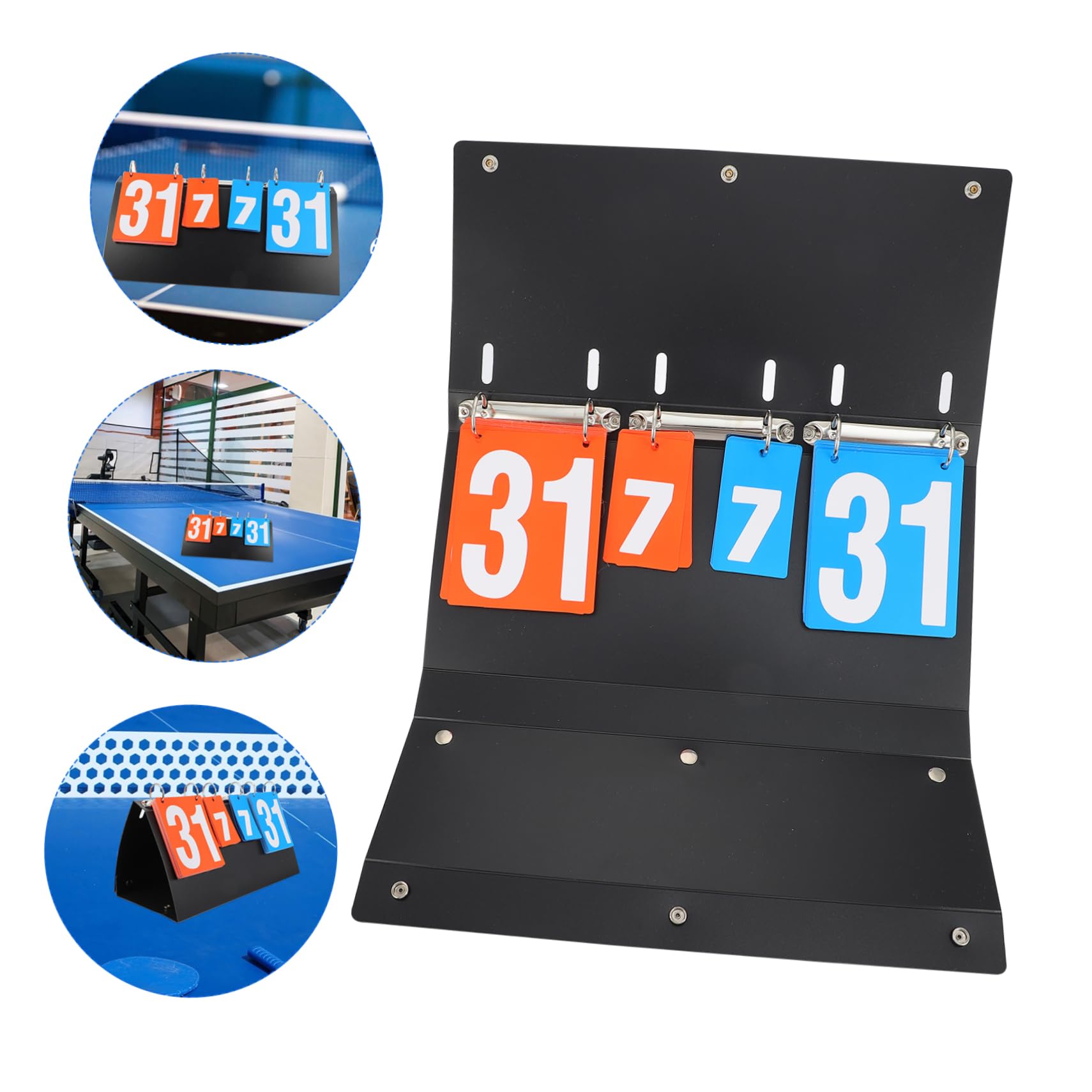 Tabellone Segnapunti a 4 Cifre da Tavolo Nero in PVC