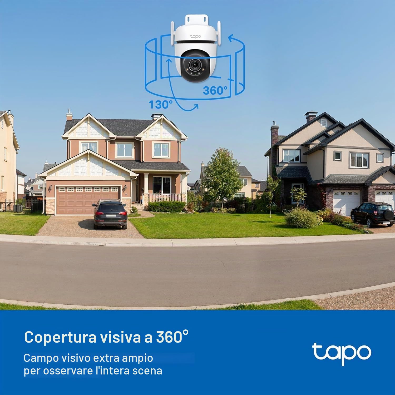 Tapo TP-Link C520WS, Telecamera di sicurezza Wi-Fi per esterni, definizione 4MP, visione notturna Starlight-Color, audio bidirezionale. Cloud Video Recording, Funziona con Alexa