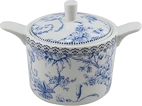 Açucareiro Hortênsia em new bone china 280ml azul