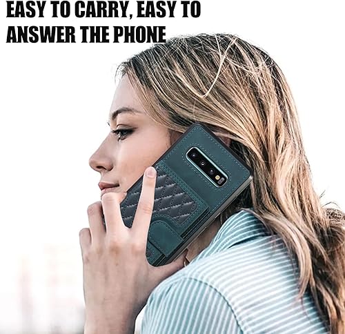 Miniatura 6 de Asuwish Funda de teléfono para Samsung Galaxy S10 Plus con protector de pantalla de vidrio templado y correa cruzada, soporte para tarjetas, soporte