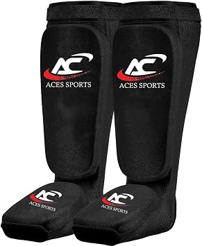 Shin Instep Guard Professional Muay Thai Shin Guards Thick Leg & Foot Shin Instep Guard - Protective Sparring Gear for MMA, Taekwondo, Karate, Kickboxing